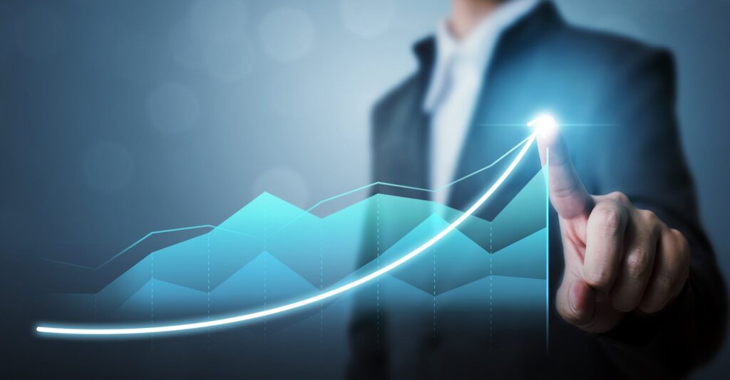 Business growth and development concept showing upward trajectory for Walmart sellers